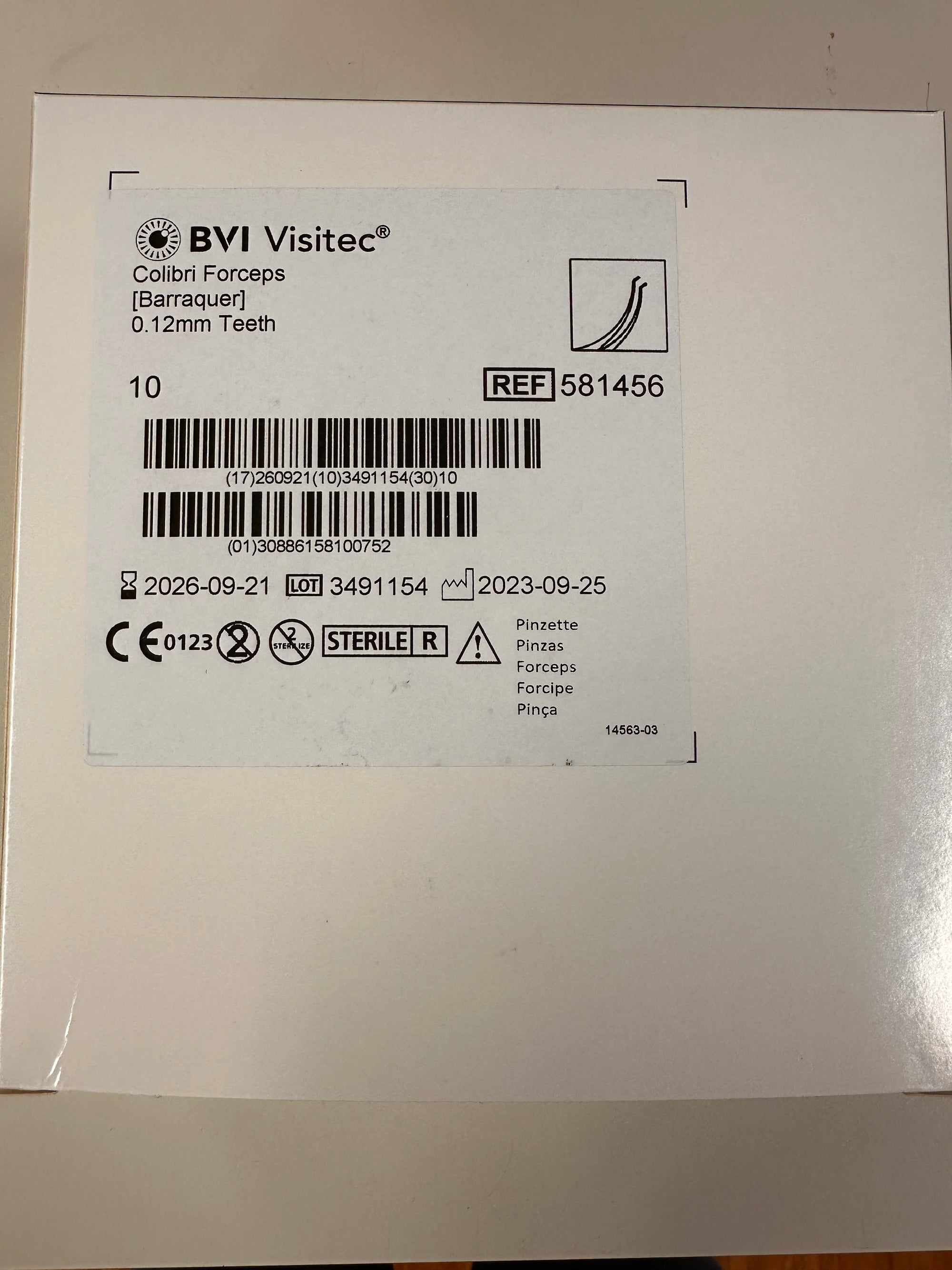 BVI BD581456 | Colibri forceps 10/Box (Abverkauf)